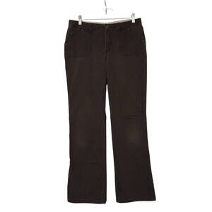 Vintage Old Navy Brown Low Rise Bootcut Pants 4 Cotton y2k Uniform Academia